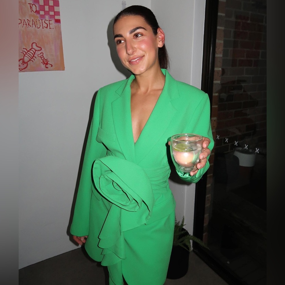 Rachel Gilbert Santiago Jacket Dress in Green - Picture 6 of 16